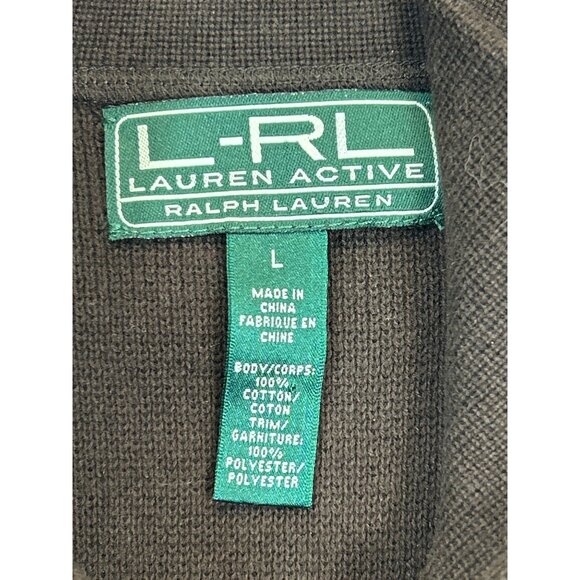 Lauren Active Ralph Lauren Jacket Womens Large Brown Full-Zip Turtleneck Collar - Picture 3 of 5
